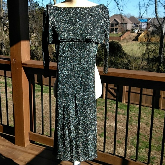 Express Stretch Silver Shimmer Dress - Picture 2 of 3